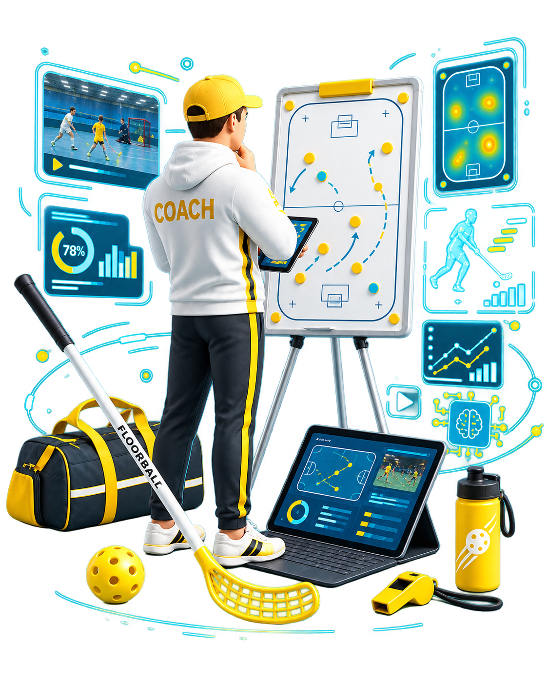 Coach using connected digital coaching tools